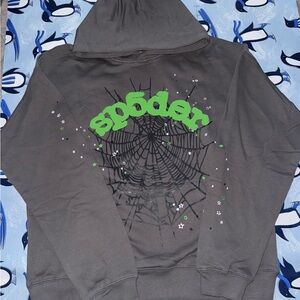Gray Spider Graphic Hoodie